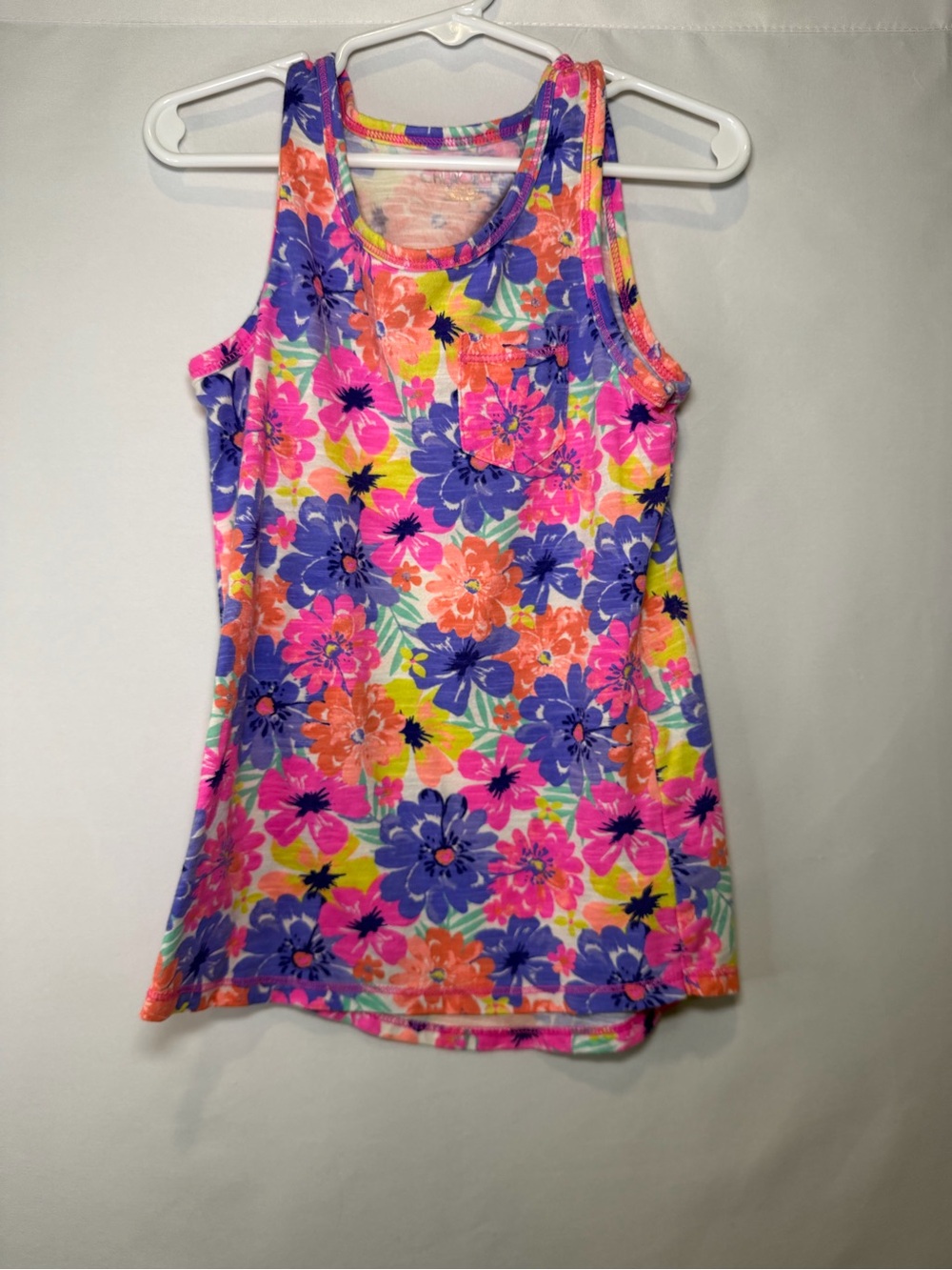 Cherokee Floral Tank Top in Pink, Purple & Orange